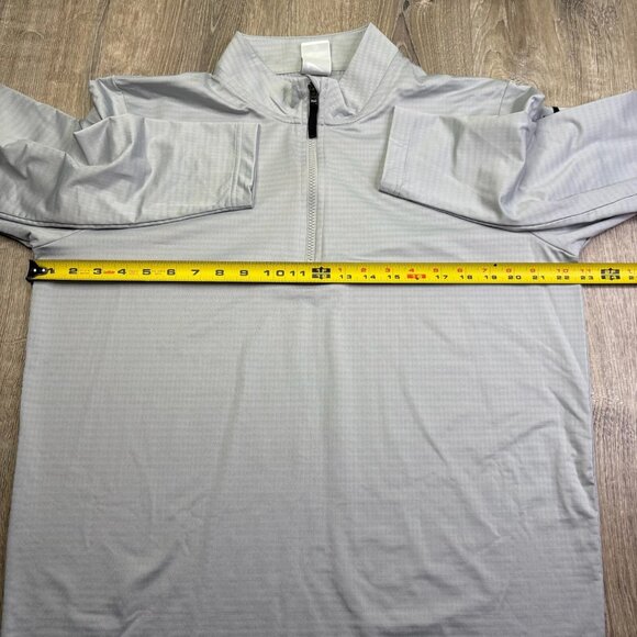 Nike Dri-FIT Mens Light Gray 1/2-Zip Pullover Mock Neck Comfy Sweatshirt Size L - Picture 11 of 11